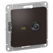 Розетка двойная ТV + компьютерная RJ45, кат 5Е, SE AtlasDesign, мокко