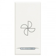 Axolute Клавиши с символами для системы автоматизации для 1 функции - 1 модуль, Вентилятор, цвет бел