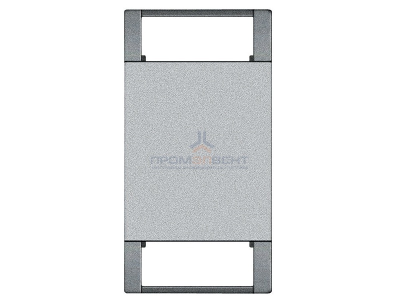 LivingLight Клавиша с 2 отверстиями для вставки символа, размер 1 модуль, цвет алюминий