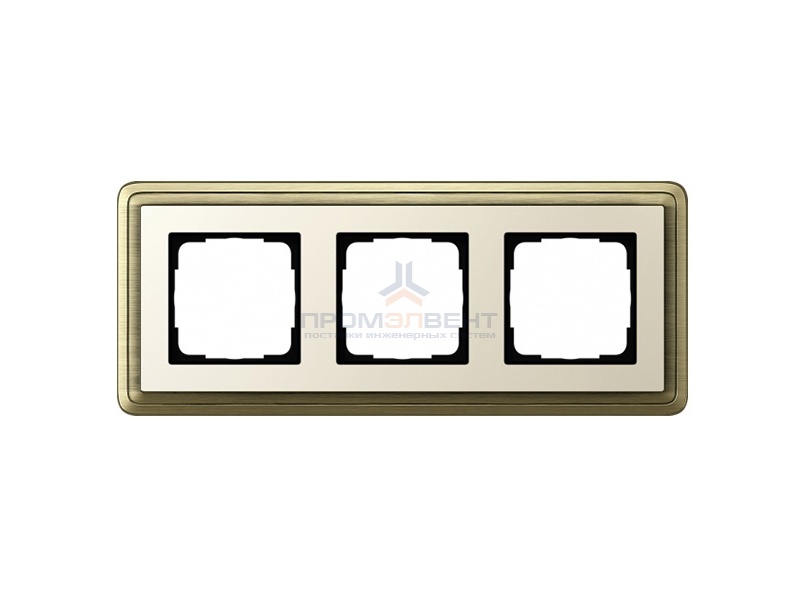 Рамка 3-ая Gira ClassiX Бронза/Кремовый