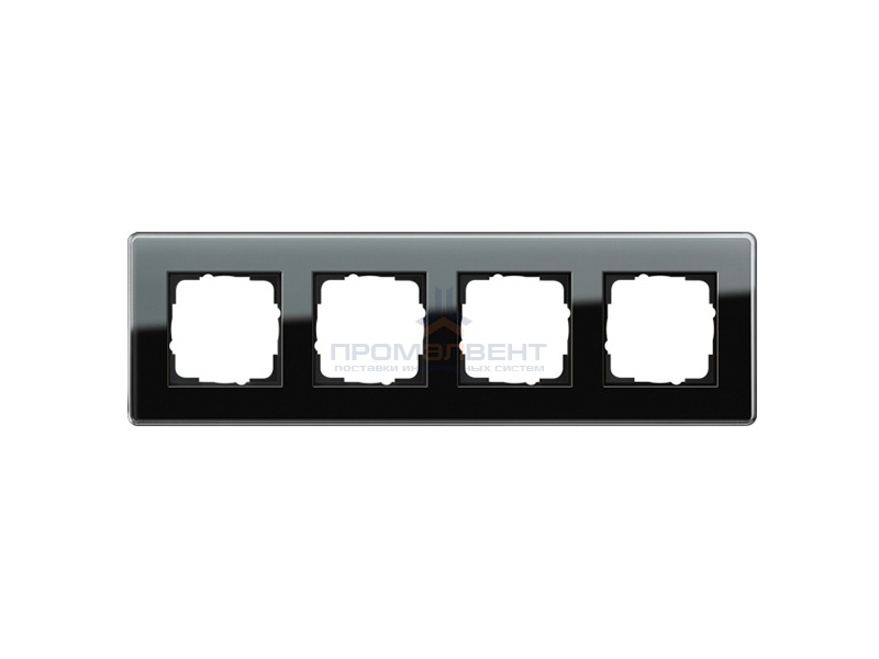 Рамка 4-ая Gira Esprit Glass C Черное стекло