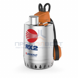 Насос дренажный Pedrollo RX 2 - 0,37 кВт (3x400 В, Qmax 220 л/мин, Hmax 9,5 м, кабель 5 м)