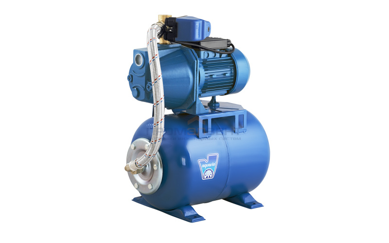 Насосная станция Aquario AUTO AJC-101B(50L) - 1,0 кВт (50 л, однофазный, Hmax 54 м, Qmax 60 л/мин)