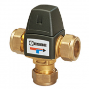 Клапан термостатический смесительный ESBE VTA323 - CPF 22 мм (компрессионное подключение, Tmax. 95°C, точка переключения 20-43°C)