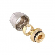 Соединение резьбозажимное VALTEC VT.4410.NVE - 16x2.2 x 3/4"EK (для PEX и PERT труб)