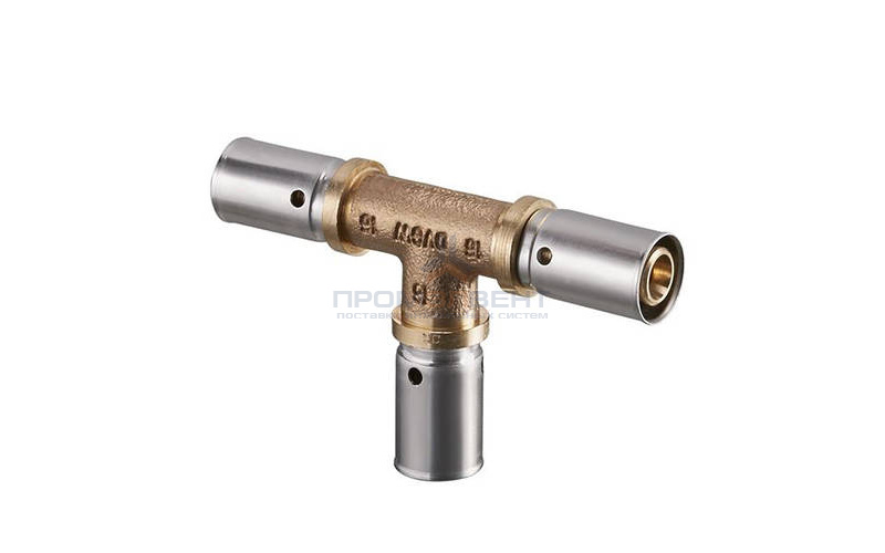 Тройник Oventrop Cofit P - 50x4.5 (прессовой, латунь)