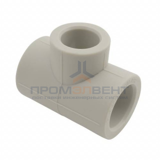 Тройник переходной FV-Plast - 25 × 20 × 20 (для полипропиленовых труб под пайку, цвет серый)