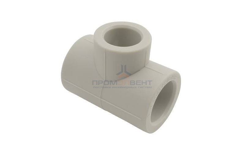 Тройник переходной FV-Plast - 63 × 32 × 63 (для полипропиленовых труб под пайку, цвет серый)