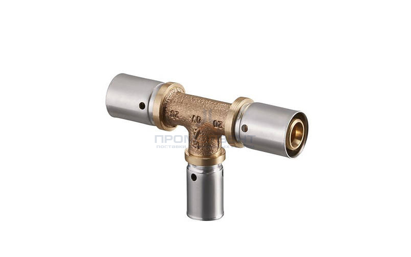 Тройник переходной Oventrop Cofit P - 40x3.5 x 20x2.5 x 40x3.5 (прессовой, латунь)