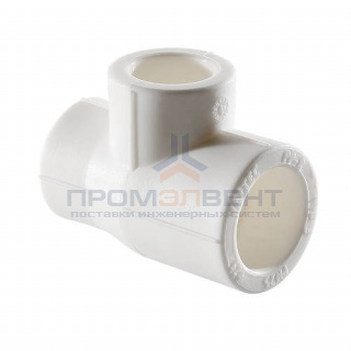 Тройник переходной VALTEC VTp.735 - 75 x 63 x 75 (для полипропиленовых труб под пайку, цвет белый)