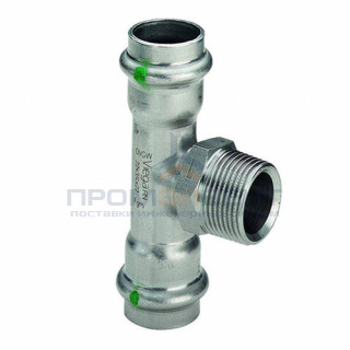 Тройник переходной Viega Sanpress Inox 2317.1 - 42 x 3/4" x 42 (нержавеющая сталь)