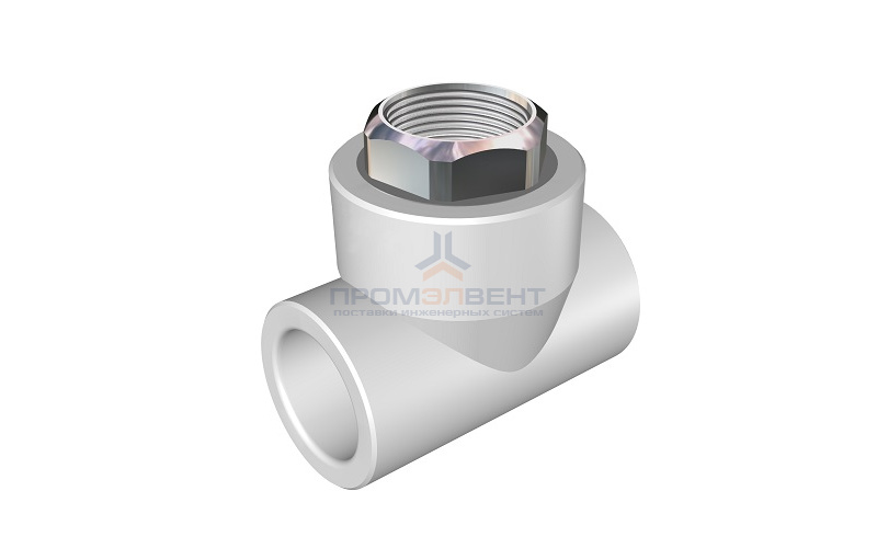 Тройник с переходом на накидную гайку KALDE - 25 x 1