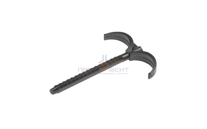 Дюбель крюковой двойной STOUT - длина 80 мм. (для напольной фиксации труб D16 мм)