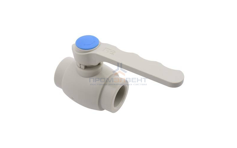 Кран шаровой FV-Plast - 63 (для полипропиленовых труб под пайку, цвет серый, ручка рычаг)
