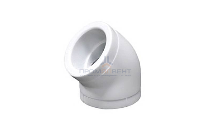 Отвод 45° Fusitek - 110 (для полипропиленовых труб под пайку, цвет белый)