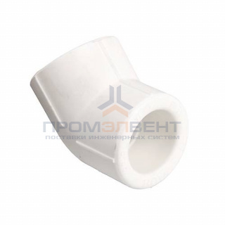 Отвод 45° VALTEC VTp.759 - 40 (для полипропиленовых труб под пайку, цвет белый)
