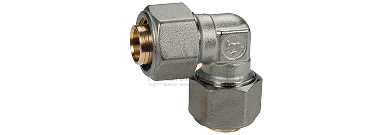 Отвод 90° Giacomini R561AM - 16x2.0 (для труб GIACOTHERM, GIACOFLEX и многослойных, хромированный)