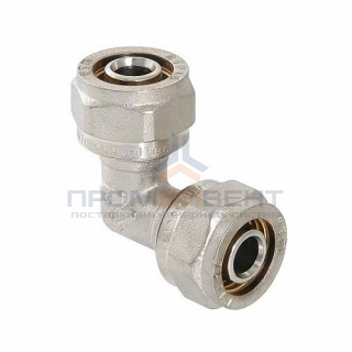 Отвод 90° VALTEC VTm.351 - 20 (винтовой, для металлопластиковых труб)