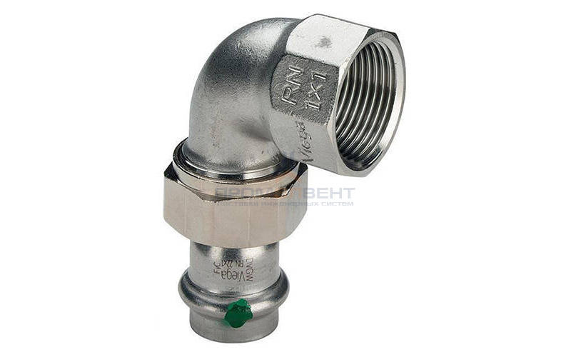Отвод 90° разъемный Viega Sanpress Inox 2355 - 42 x 1