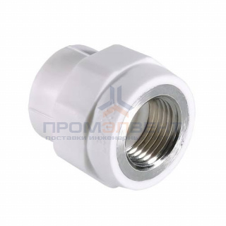 Переход на внутреннюю резьбу VALTEC VTp.702 - 20 x 3/4" (для полипропиленовых труб, цвет белый)