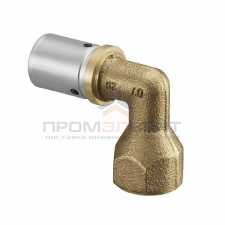 Переход на внутреннюю резьбу угловой Oventrop Cofit P - 20x2.5 x 3/4" (прессовой, бронза)