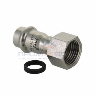 Переход на накидную гайку VALTEC VTi.908 - 18 x 3/4" (прессовой, для труб из нержавеющей стали)