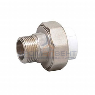 Переход на наружную резьбу разъемный Fusitek - 40 x 1"1/4 (для полипропиленовых труб, цвет белый)