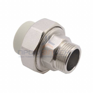 Переход на наружную резьбу разъемный FV-Plast - 20 x 1/2" (для полипропиленовых труб, цвет серый)