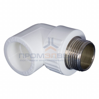 Переход на наружную резьбу угловой KALDE - 32 x 3/4" (для полипропиленовыъ труб, цвет белый)