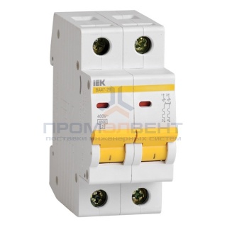 Автоматический выключатель ВА47-29 2Р 10А 4,5кА характеристика D ИЭК (автомат)