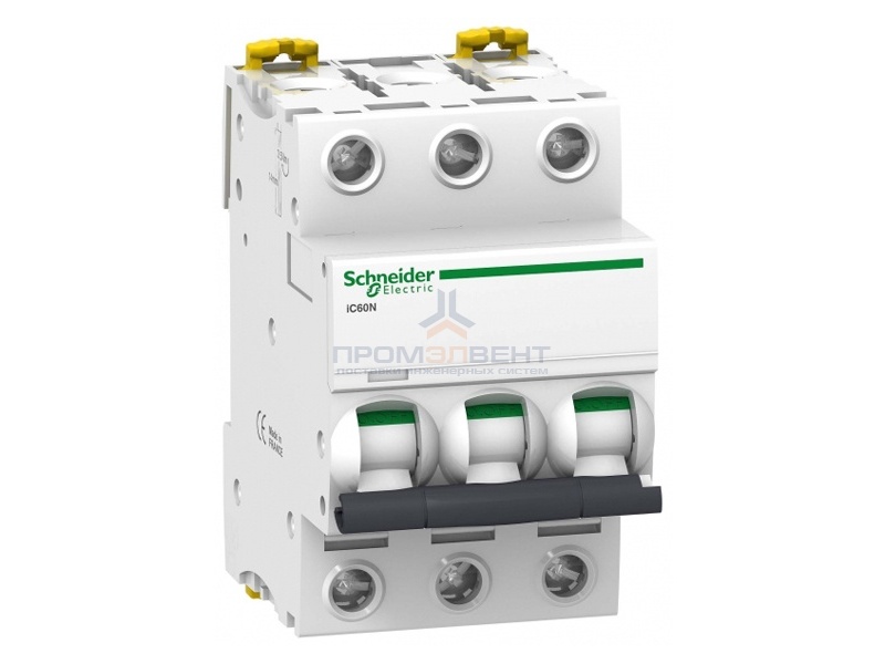 Автоматический выключатель Schneider Electric Acti 9 iC60N 3П 6A 6кА B (автомат)