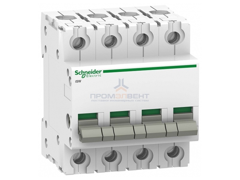 Выключател нагрузки iSW Acti 9 Schneider Electric 4П 100A (модульный рубильник)