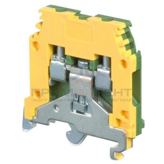 Клеммник ABB М4/6 P на DIN-рейку 4мм.кв. желто-зеленый