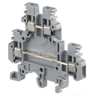 Клеммник ABB MA2,5/5.D2 двухуровневый на DIN-рейку 2,5мм.кв. серый