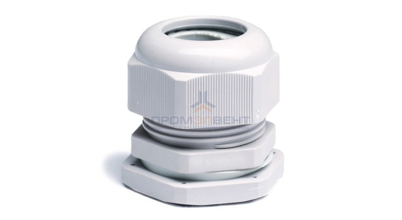 Зажим кабельный с контргайкой DKC IP68, PG42, диаметр кабеля 28-38мм