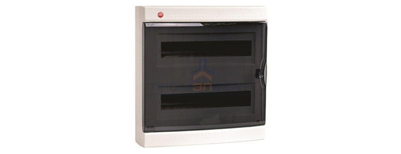 Щиток настенный DKC (2х18) на 36 модулей IP41 белый с прозрачной дверцей